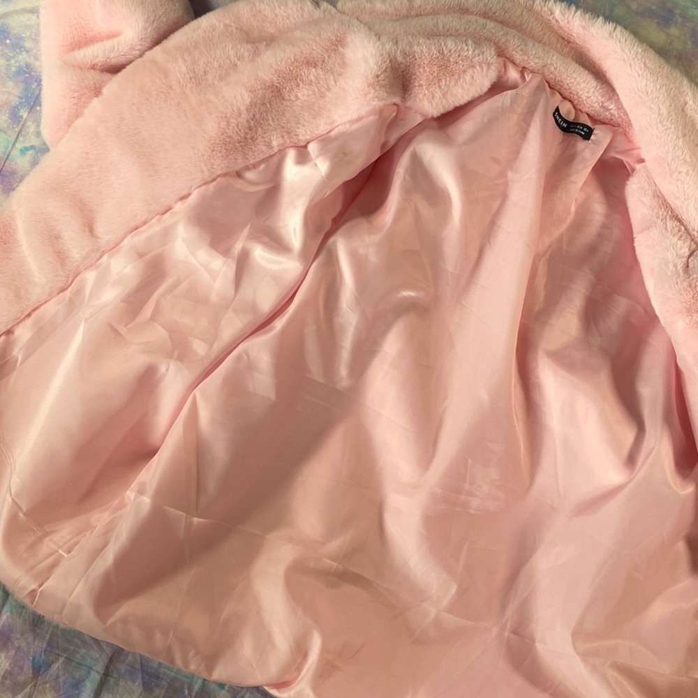 Shein • Fluffy Bubblegum Pink Teddy Jacket - Picture 12 of 14